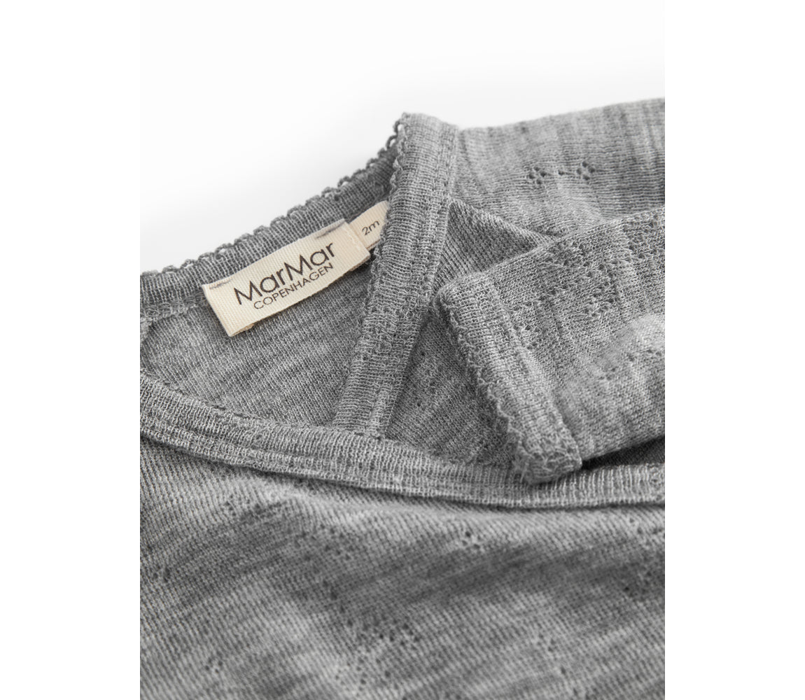 Rula - Wool Pointelle - Grey Malange