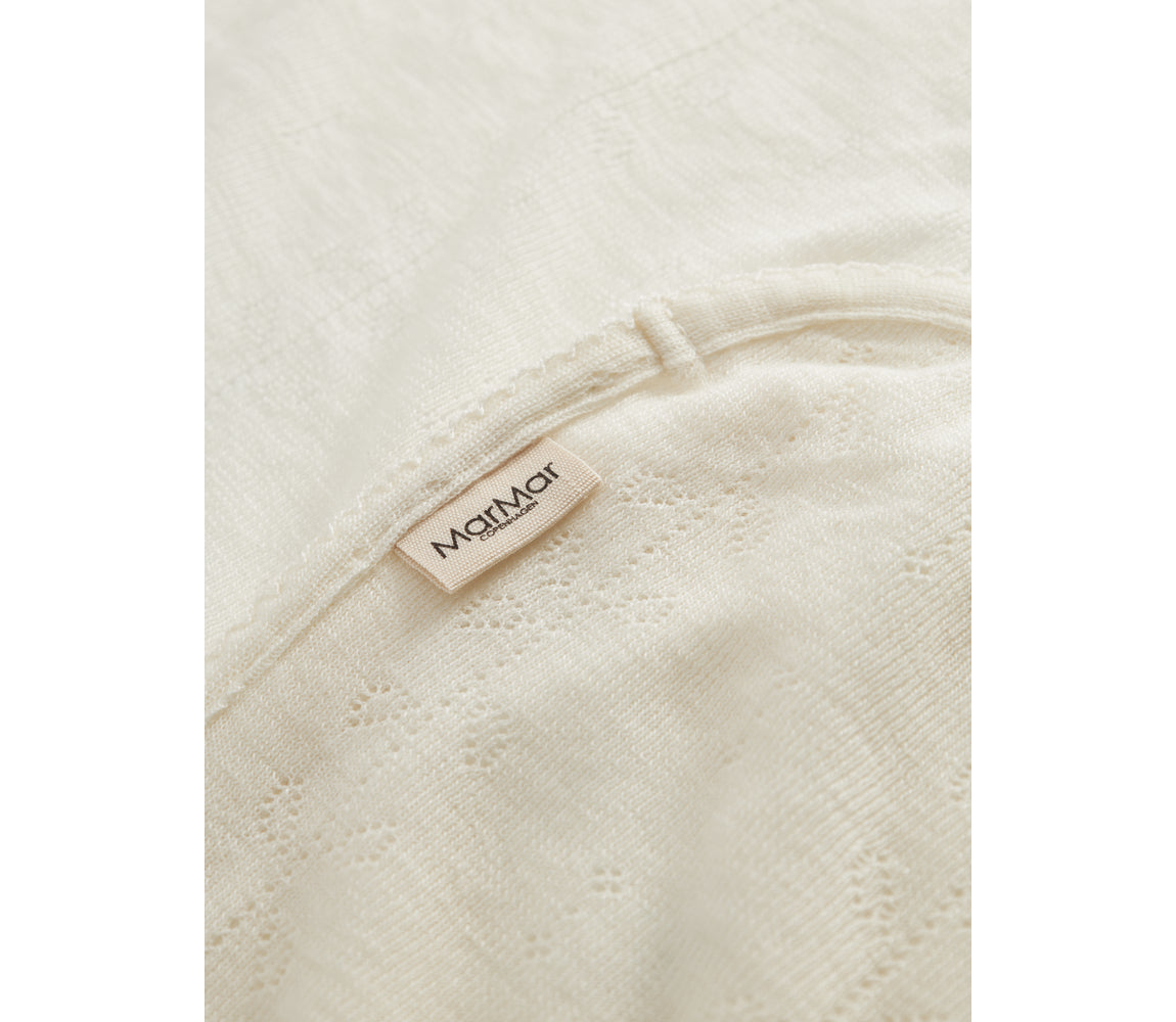Alida  Blanket - Wool Pointelle - Natural