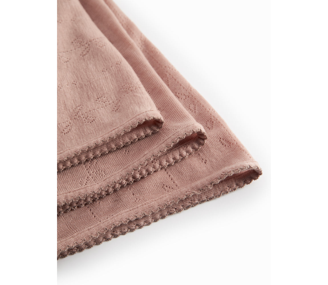 Alida - Wool Pointelle - Burnt Rose
