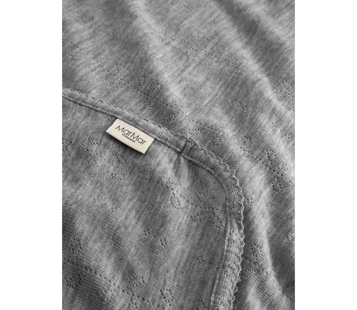 Alida - Wool Pointelle - Grey Malange