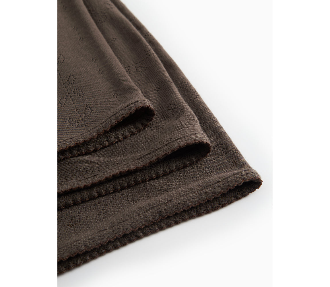 Alida - Wool Pointelle - Terre