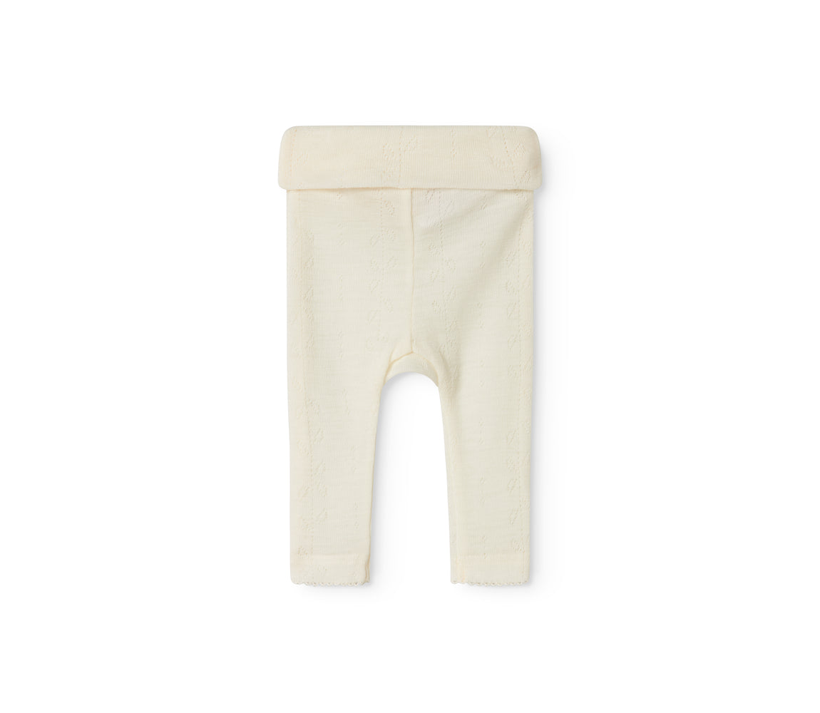 Piva, Wool Pointelle Pants - Natural