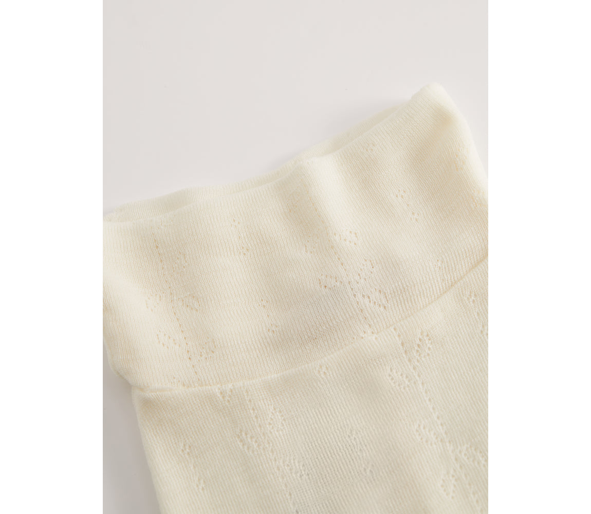 Piva, Wool Pointelle Pants - Natural
