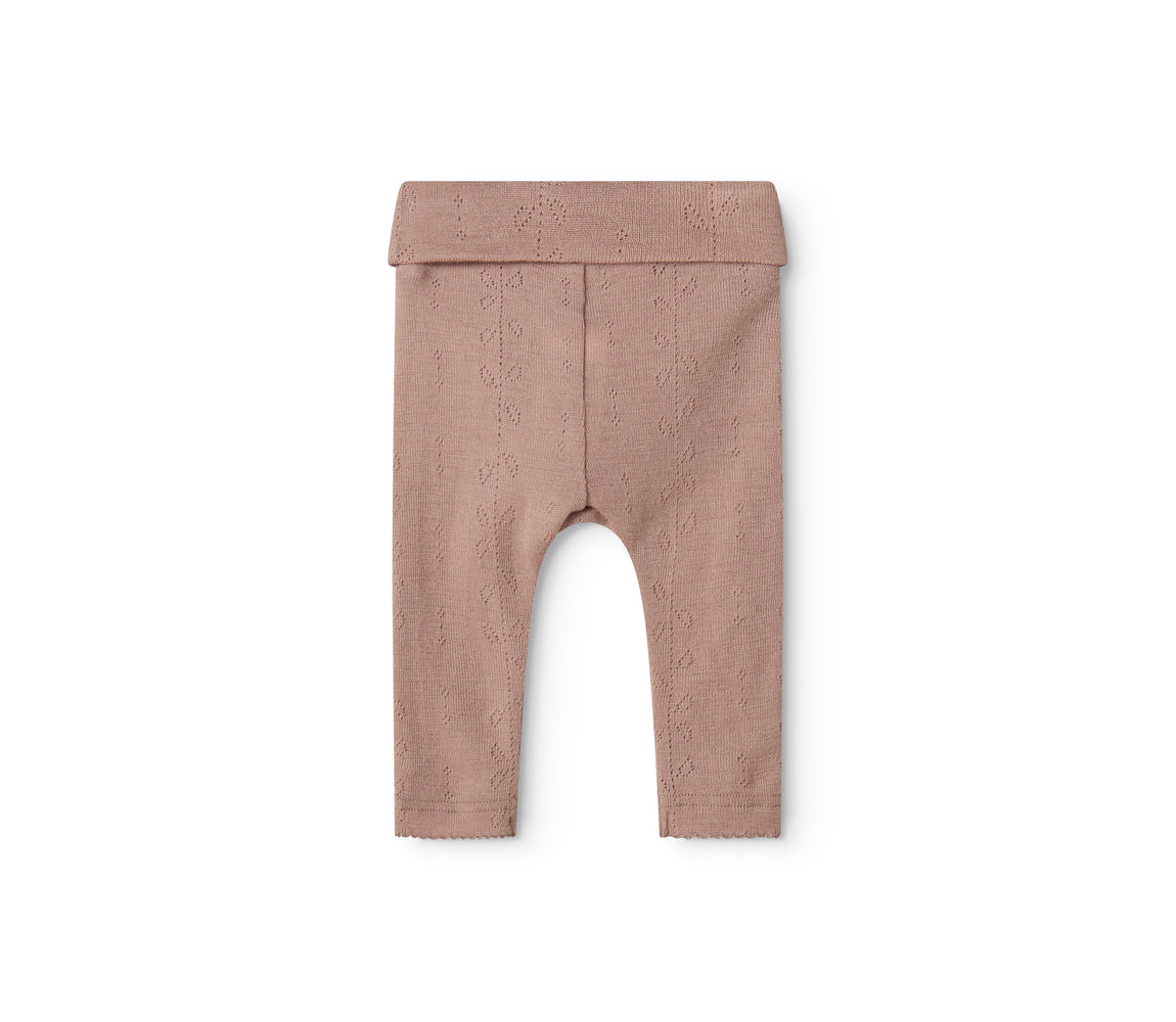 Piva, Wool Pointelle Pants - Burnt Rose