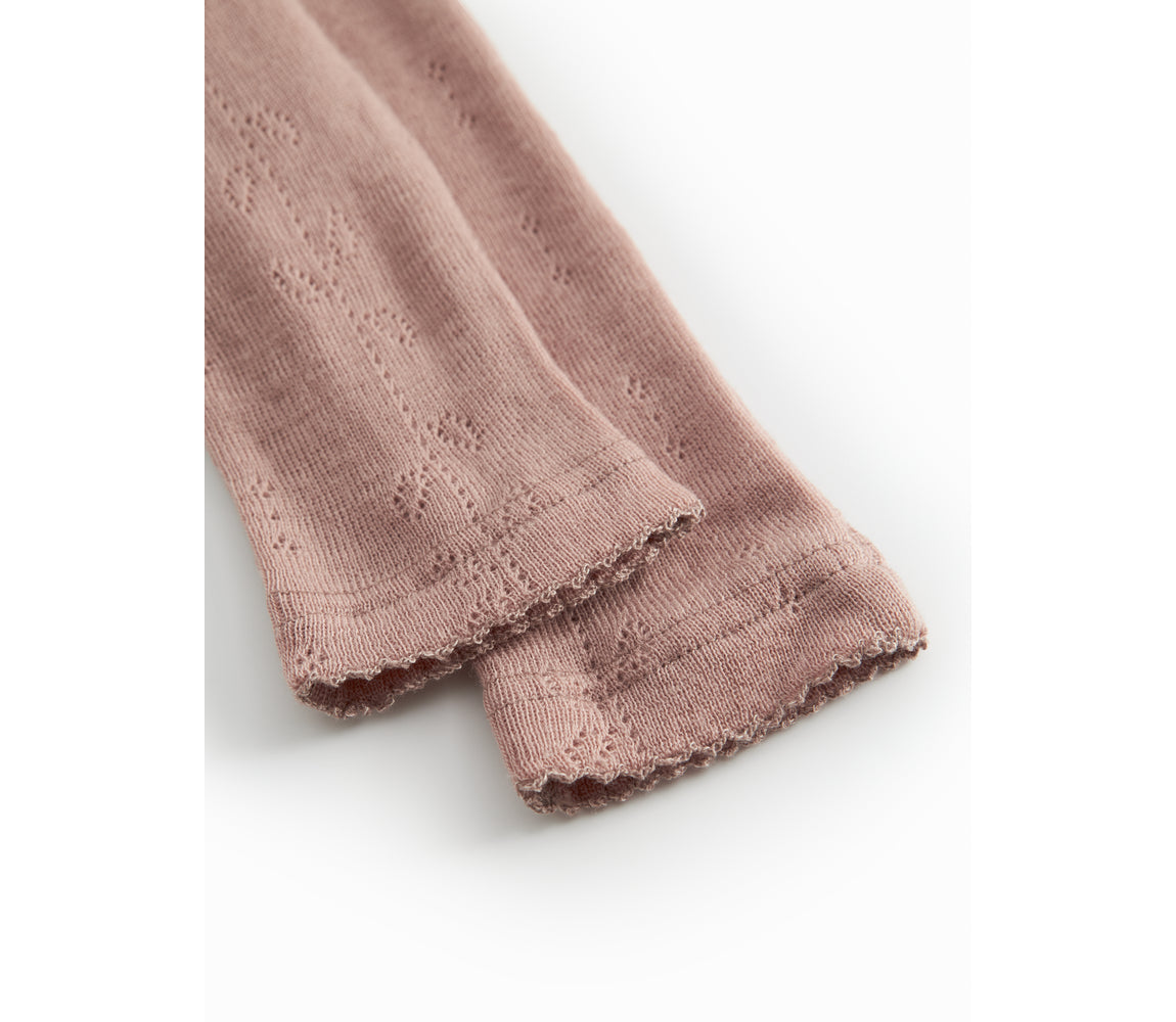 Piva, Wool Pointelle Pants - Burnt Rose