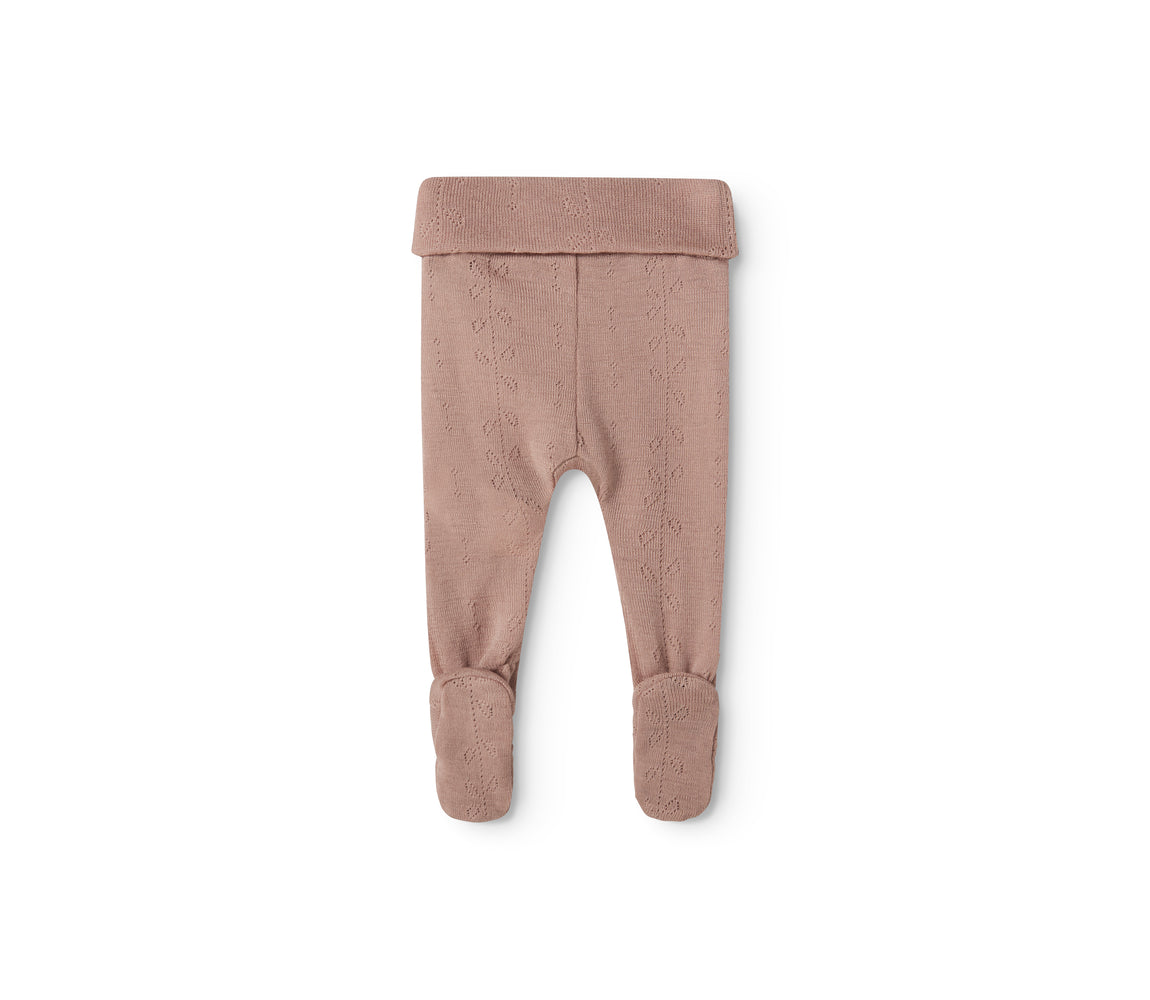 Pixa, Wool Pointelle Trousers - Burnt Rose