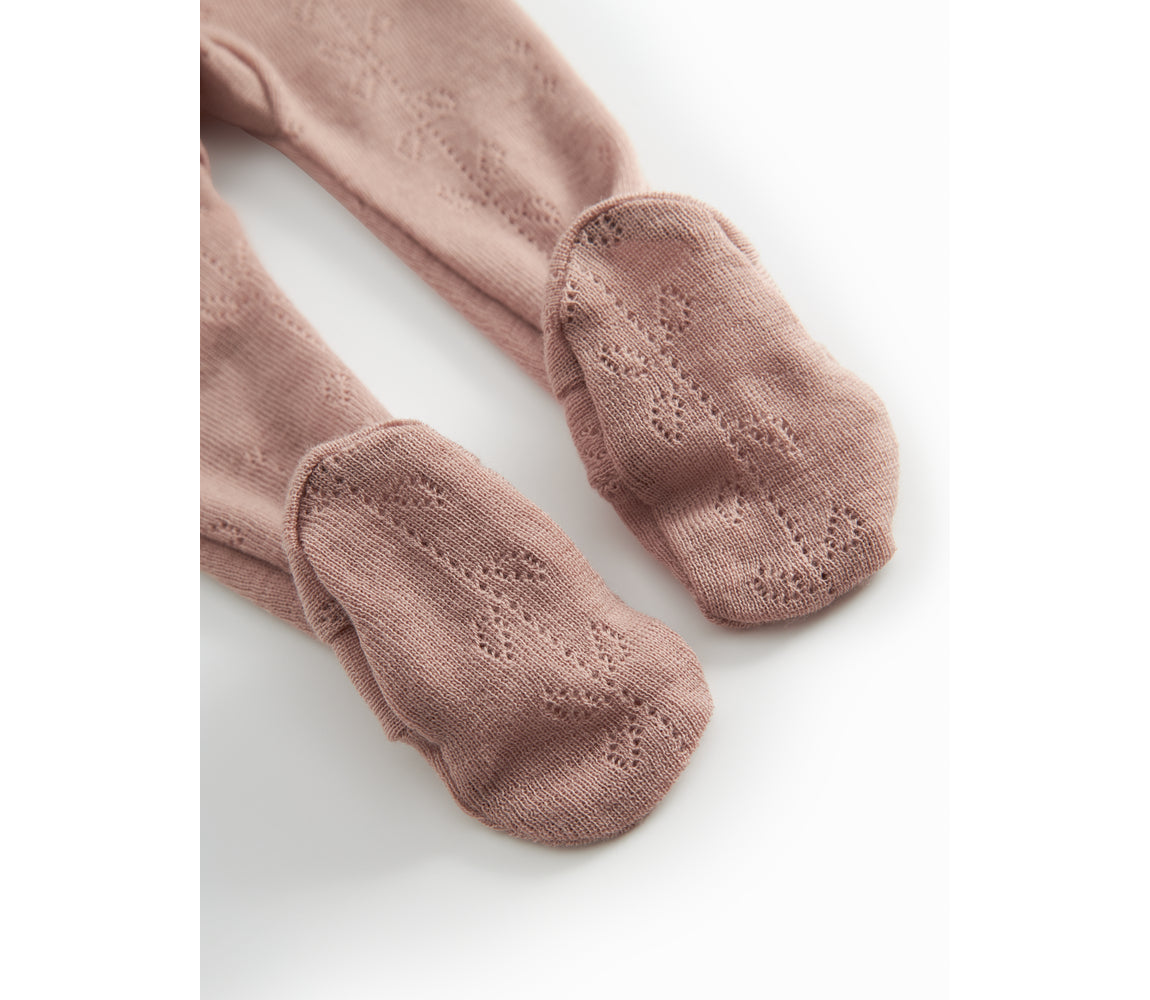 Pixa, Wool Pointelle Trousers - Burnt Rose