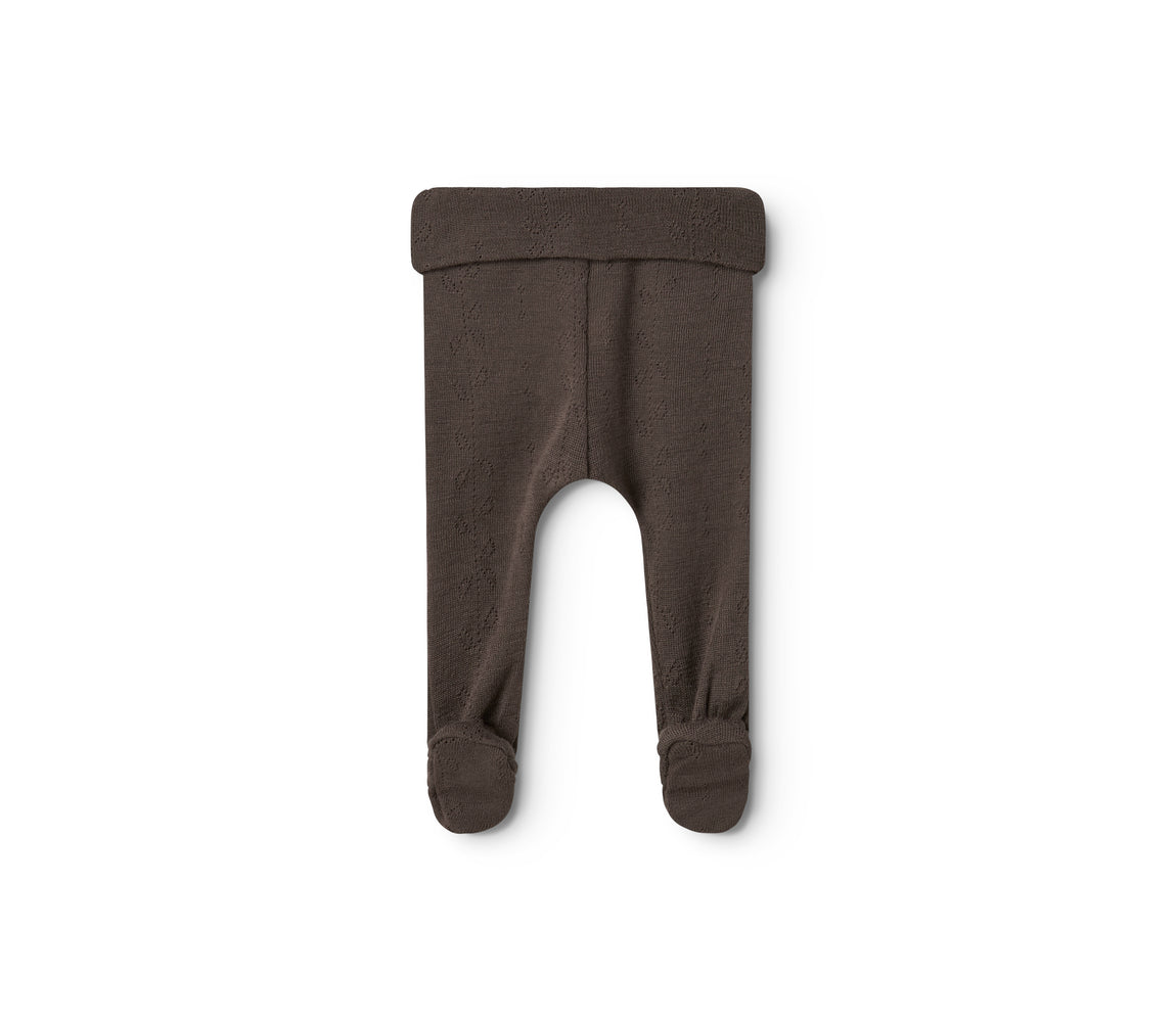 Pixa, Wool Pointelle Trousers - Terre