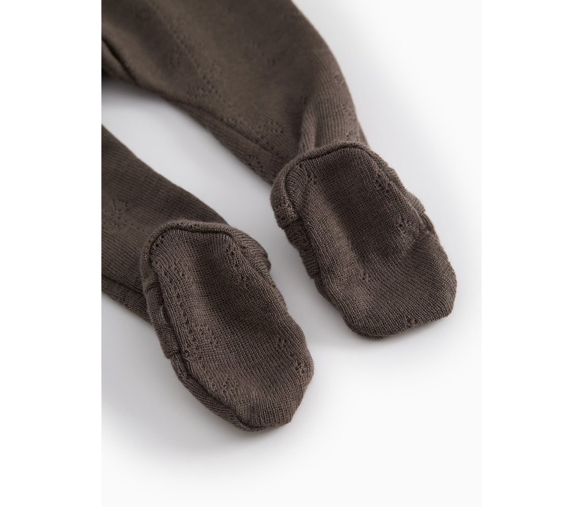 Pixa, Wool Pointelle Trousers - Terre