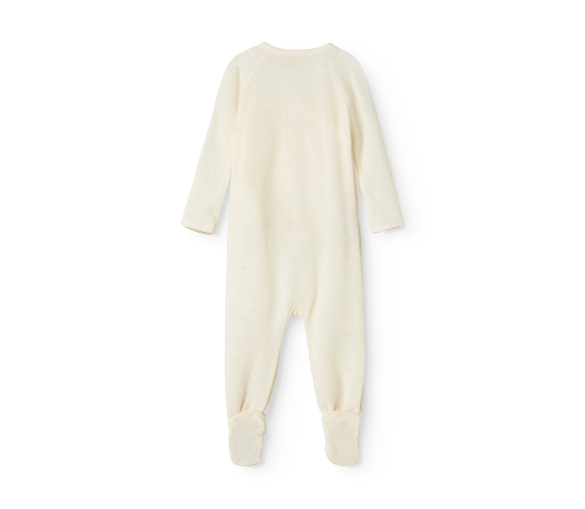 Rubetta, Wool Pointelle Jumpsuit - Natural