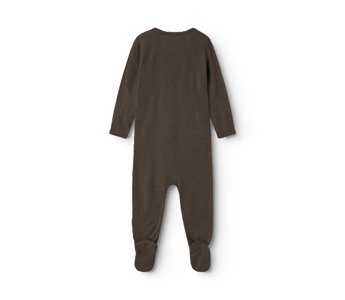 Rubetta, Wool Pointelle Jumpsuit - Terre