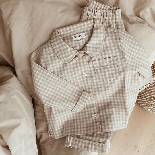 Classic pyjamas beige gingham