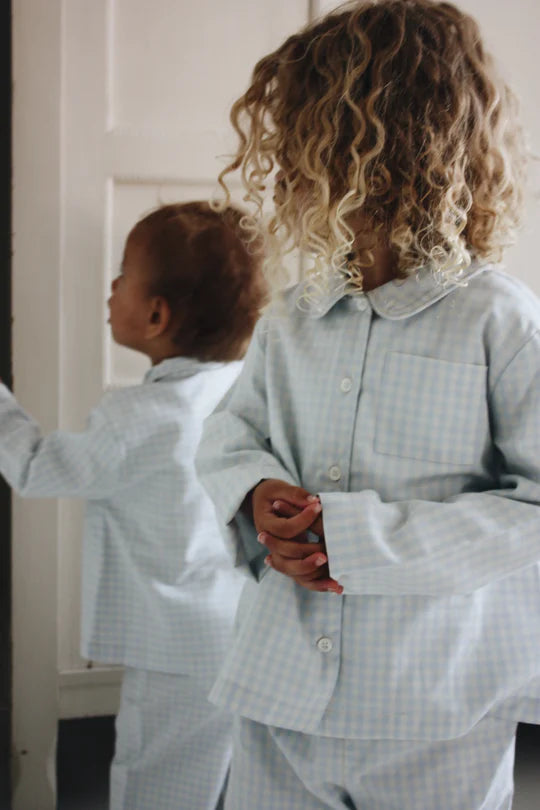 Classic pyjamas blue gingham
