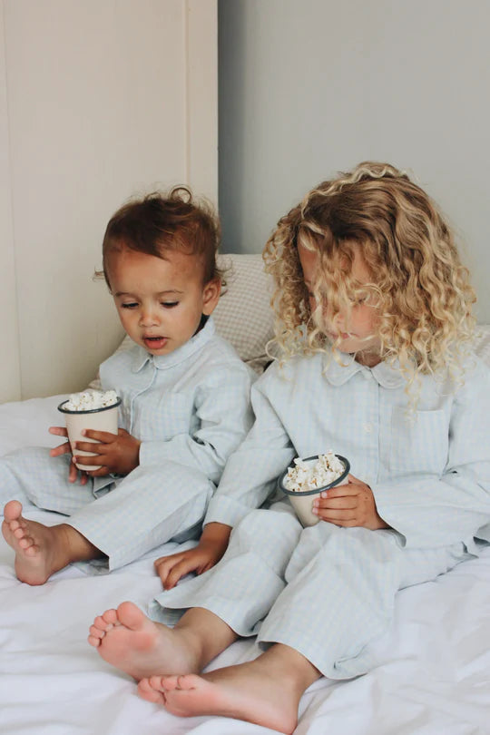 Classic pyjamas blue gingham