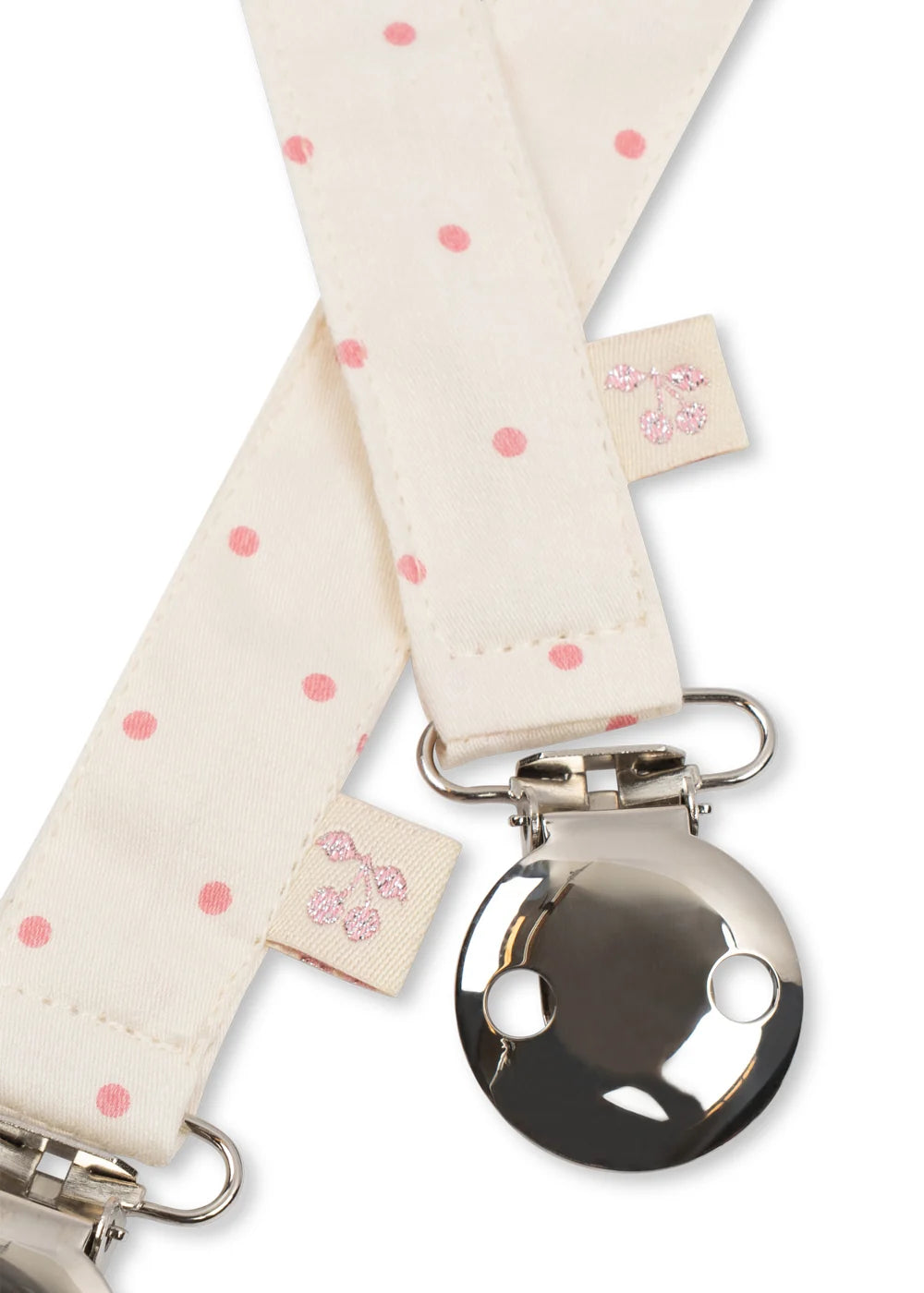 2 PACK PACIFIER STRAP - Cherry