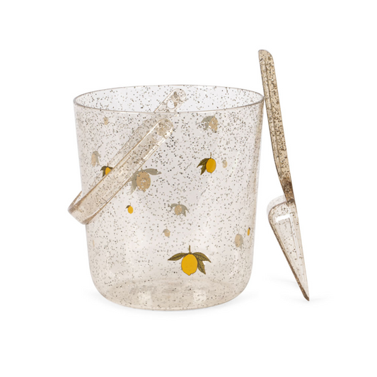 GLITTER BUCKET AND SHOVEL - Lemon