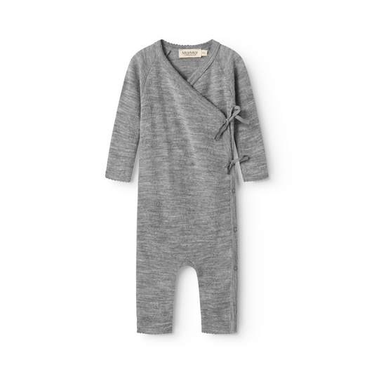 Rula - Wool Pointelle - Grey Malange