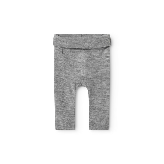 Piva, Wool Pointelle Pants - Grey Malange