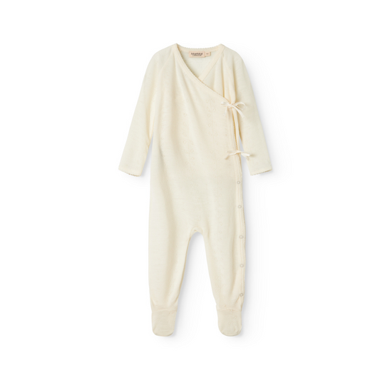 Rubetta, Wool Pointelle Jumpsuit - Natural