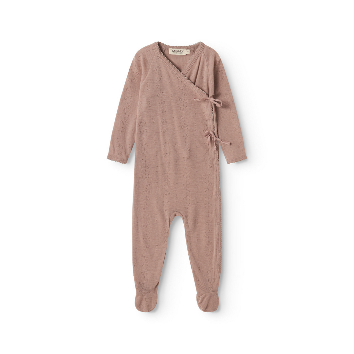 Rubetta, Wool Pointelle Jumpsuit - Burnt Rose