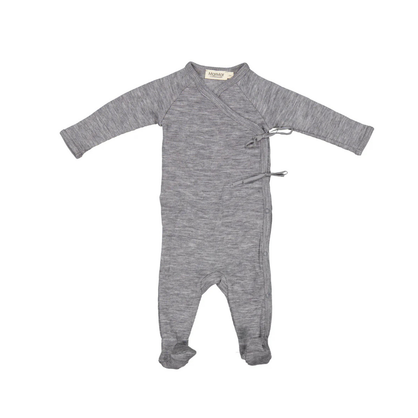 Rubetta, Wool Pointelle Jumpsuit - Grey Melange