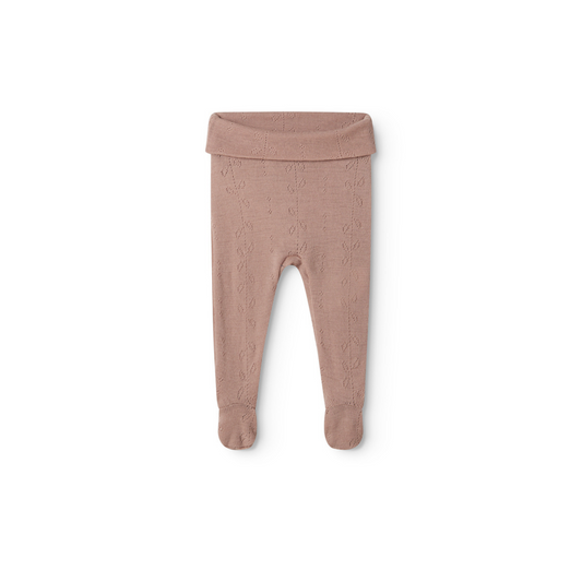 Pixa, Wool Pointelle Trousers - Burnt Rose