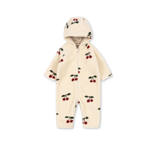 JODY TEDDY ONESIE GRS - Cherry