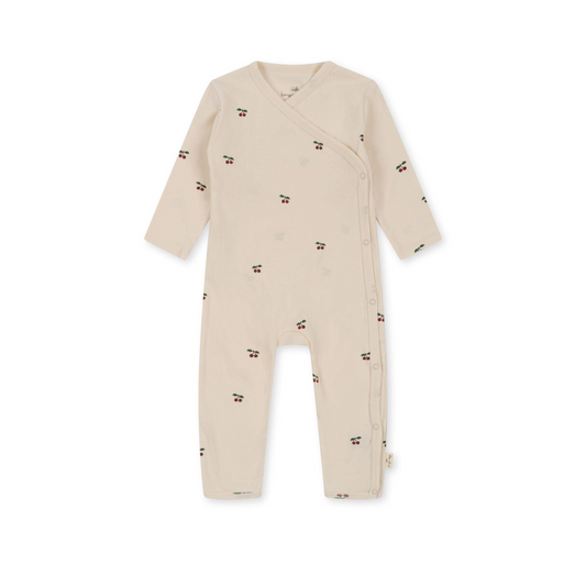 NEWBORN ONESIE GOTS - CHERRY