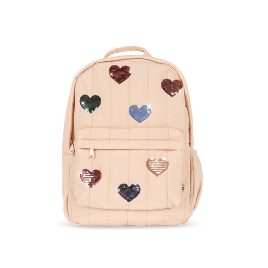 JUNO QUILTED SEQUIN BACKPACK MIDI