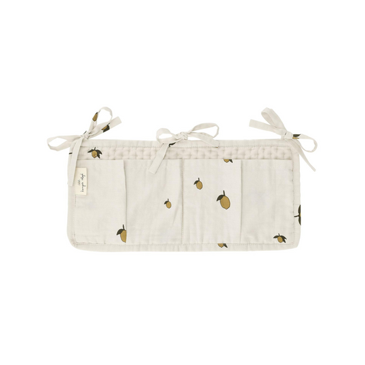QUILTET BED POCKETS - Lemon