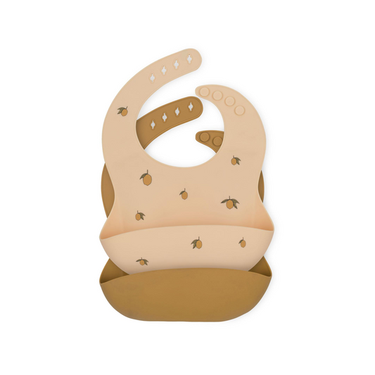2 PACK SILICONE BIB - Lemon