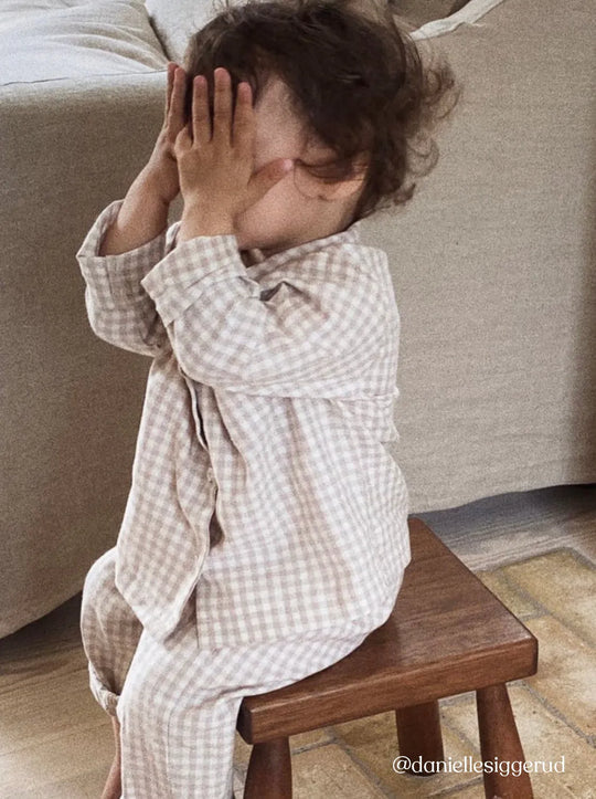 Classic pyjamas beige gingham