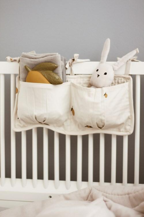 QUILTET BED POCKETS - Lemon