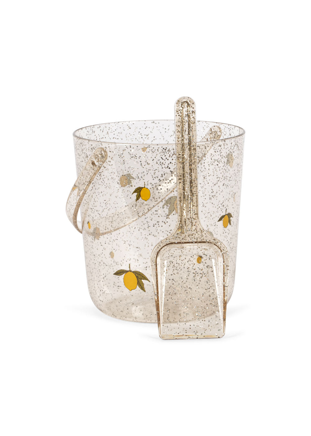 GLITTER BUCKET AND SHOVEL - Lemon