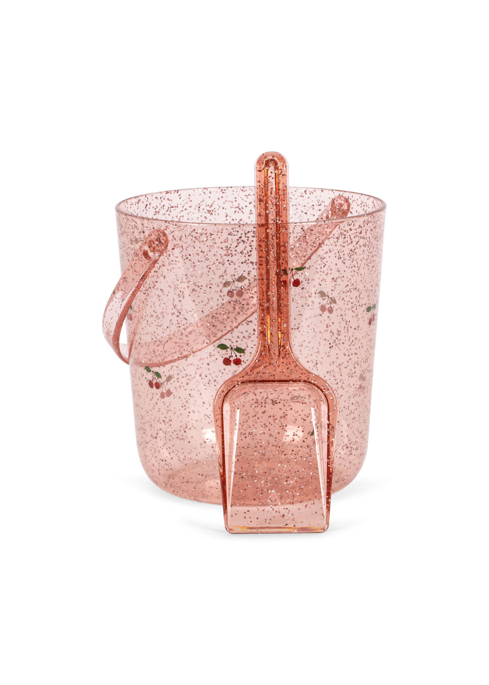GLITTER BUCKET AND SHOVEL - Cherry