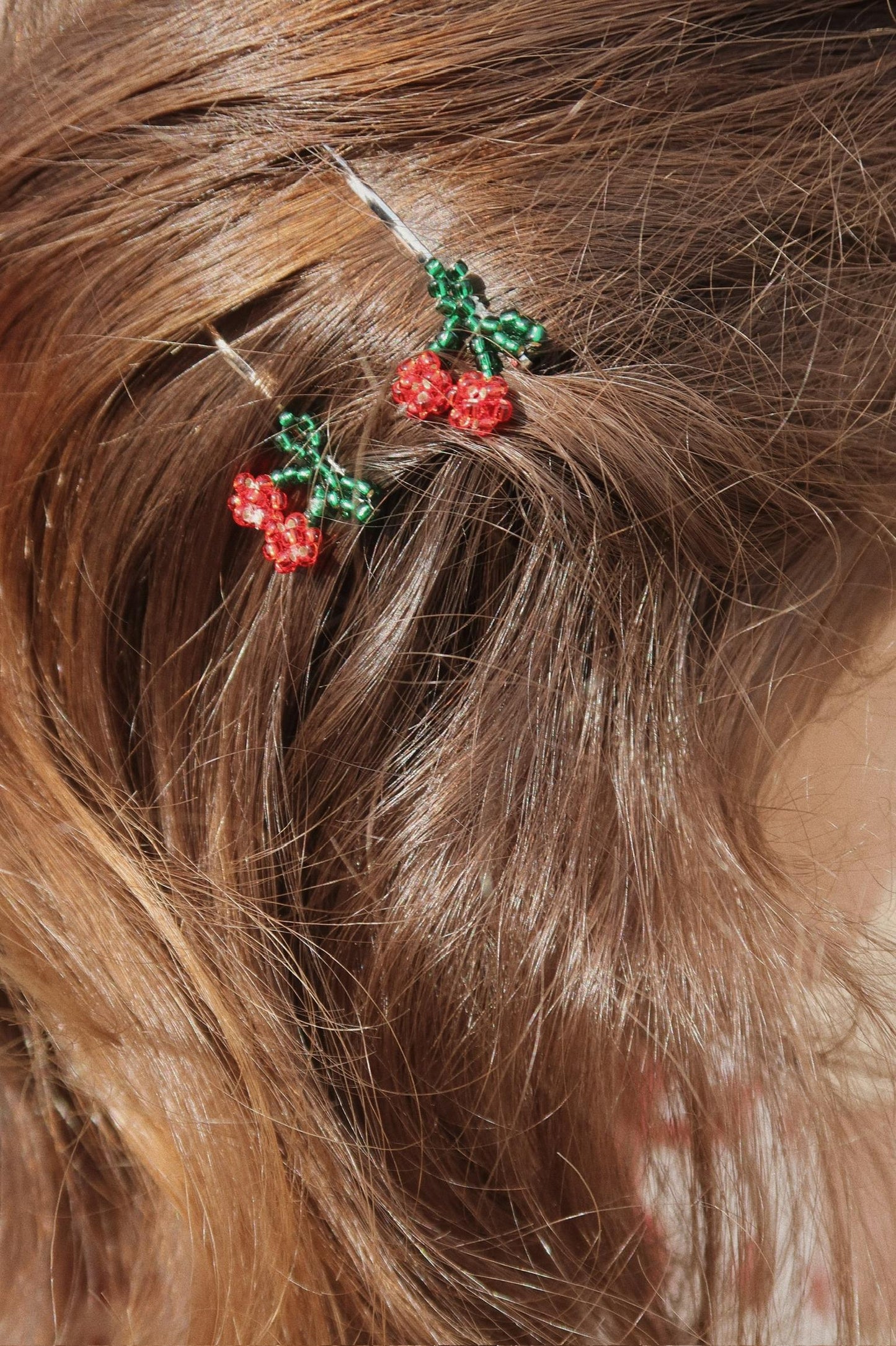 4 PACK MINI CHERRY HAIR PIN
