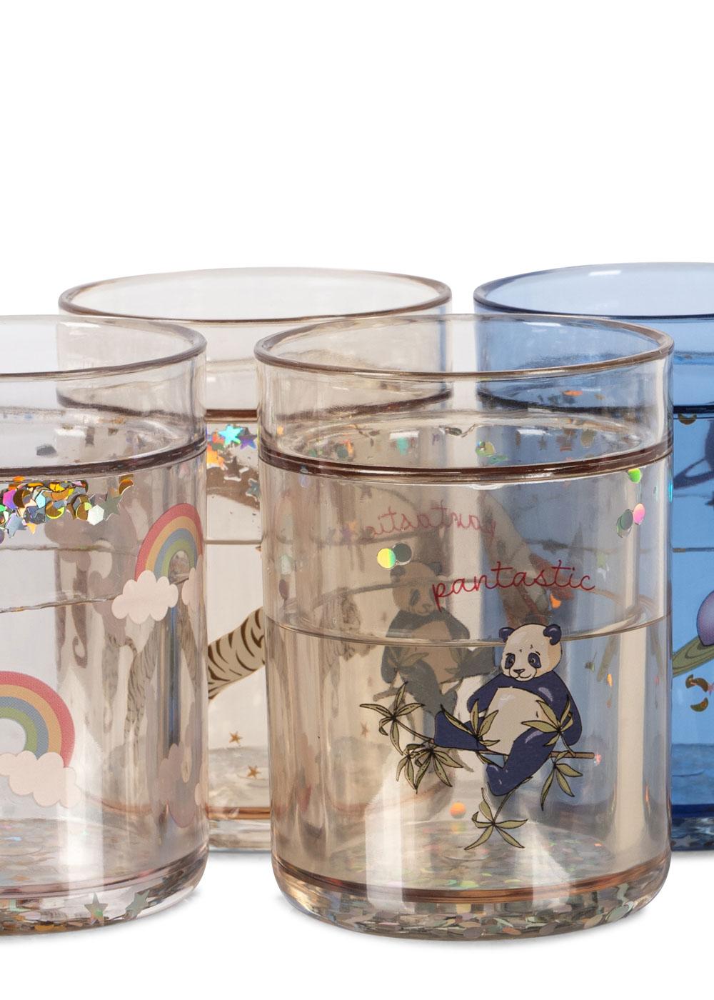 4 PACK GLITTER CUPS - MULTI