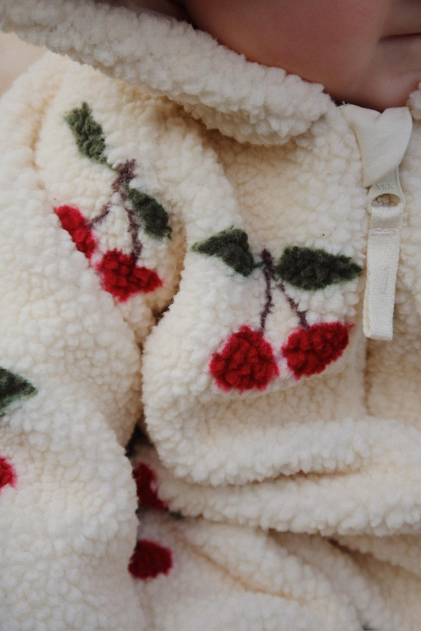 JODY TEDDY ONESIE GRS - Cherry