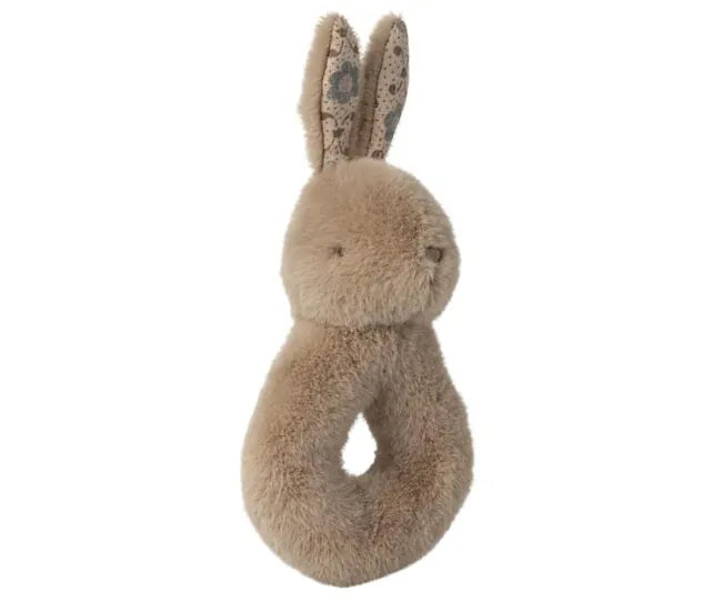 RABBIT RATTLE SET - CREAM PEACH