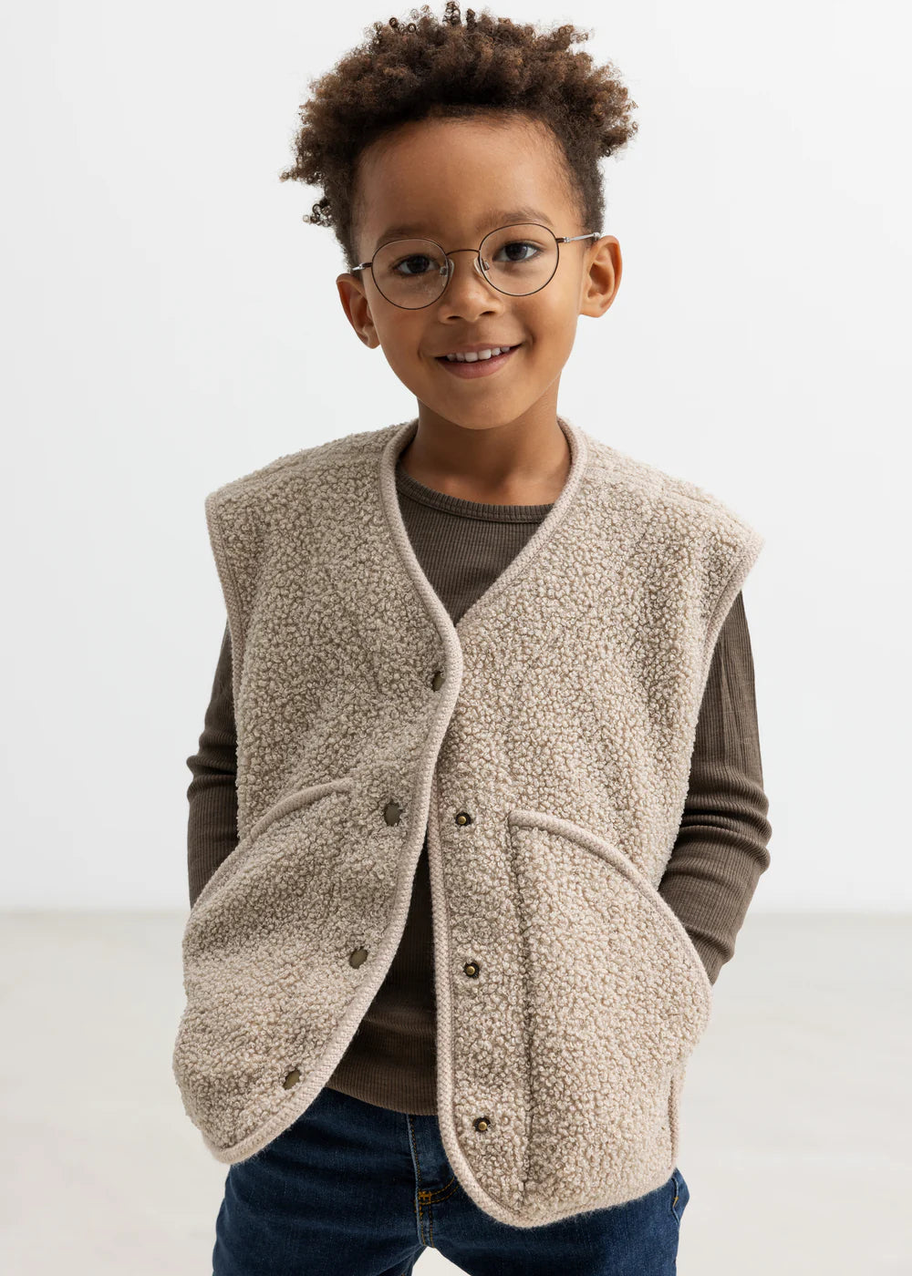 Jolly Waistcoat Teddy Vest - Oyster Grey