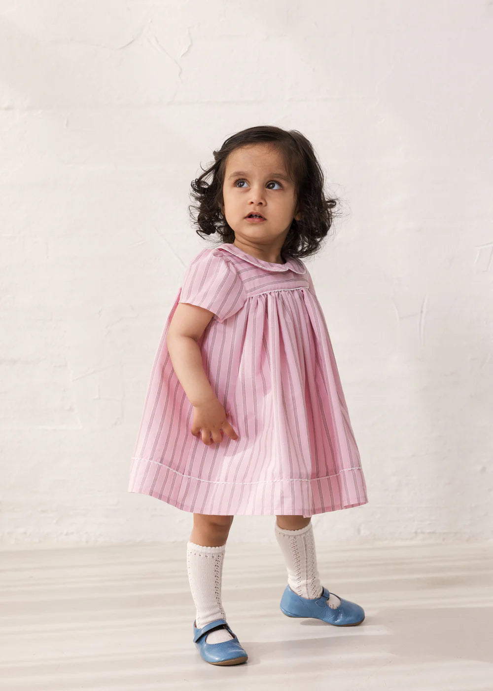 Dulla - Dress, Bonbon Pink Stripes