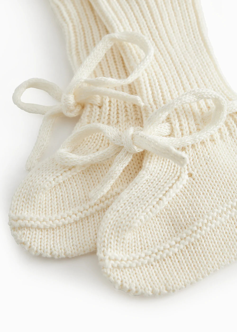 Abootie - Knitted booties, Gentle White