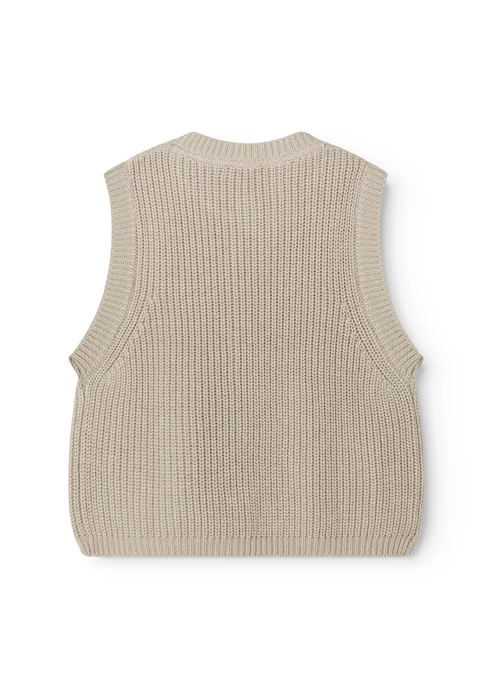 Taju, Knit Vest - Barely Beige