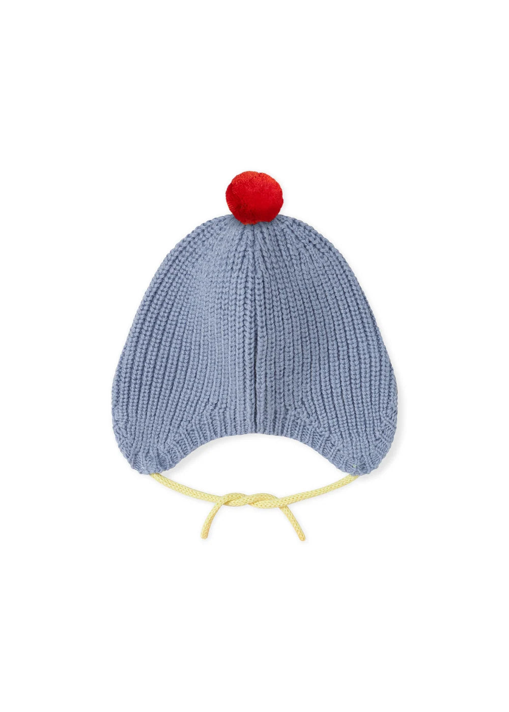 Aly Baby Pompom, Knit Hat - Bright Sky