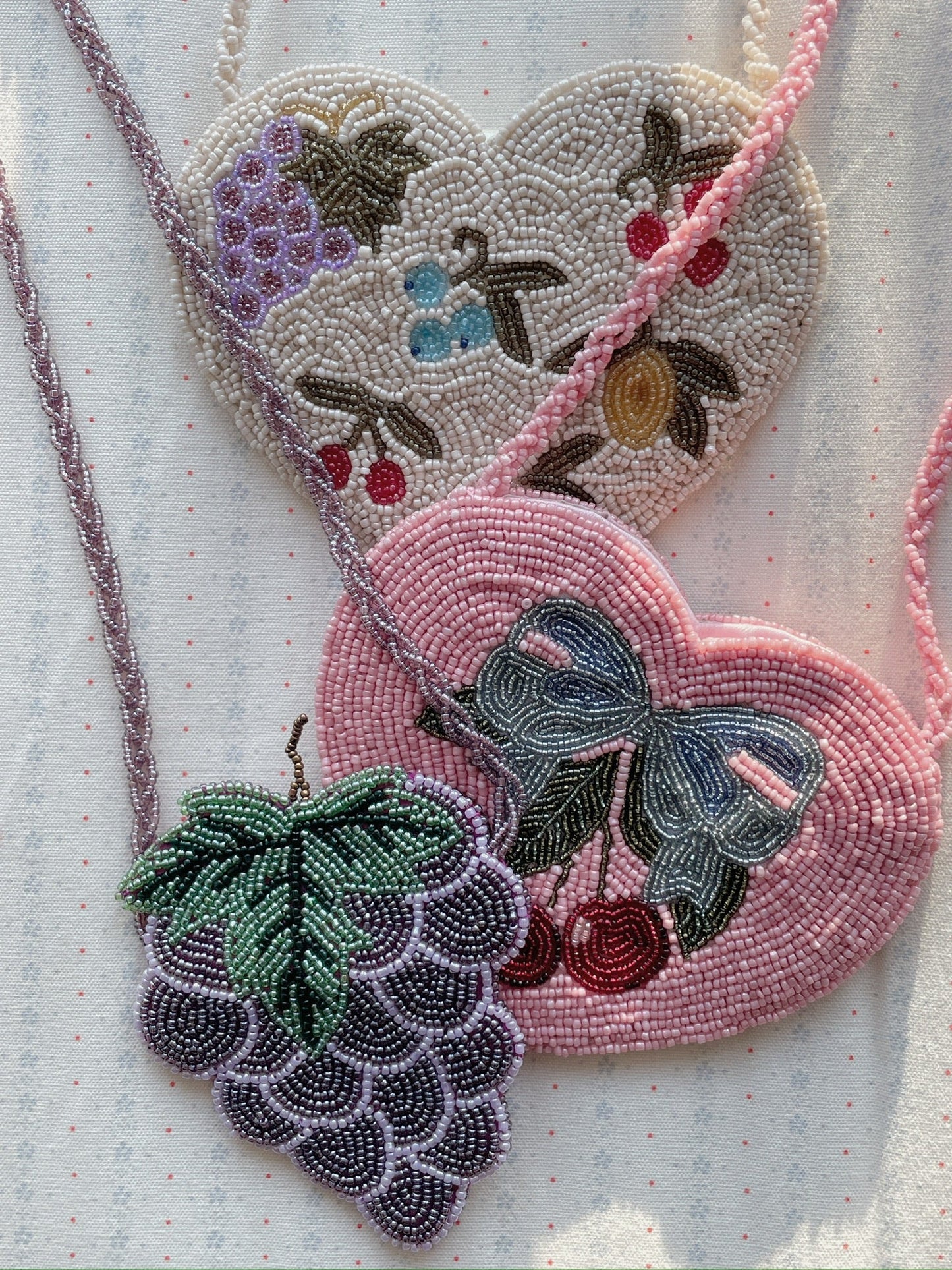 BEADED HEART BAG - VITAMINS