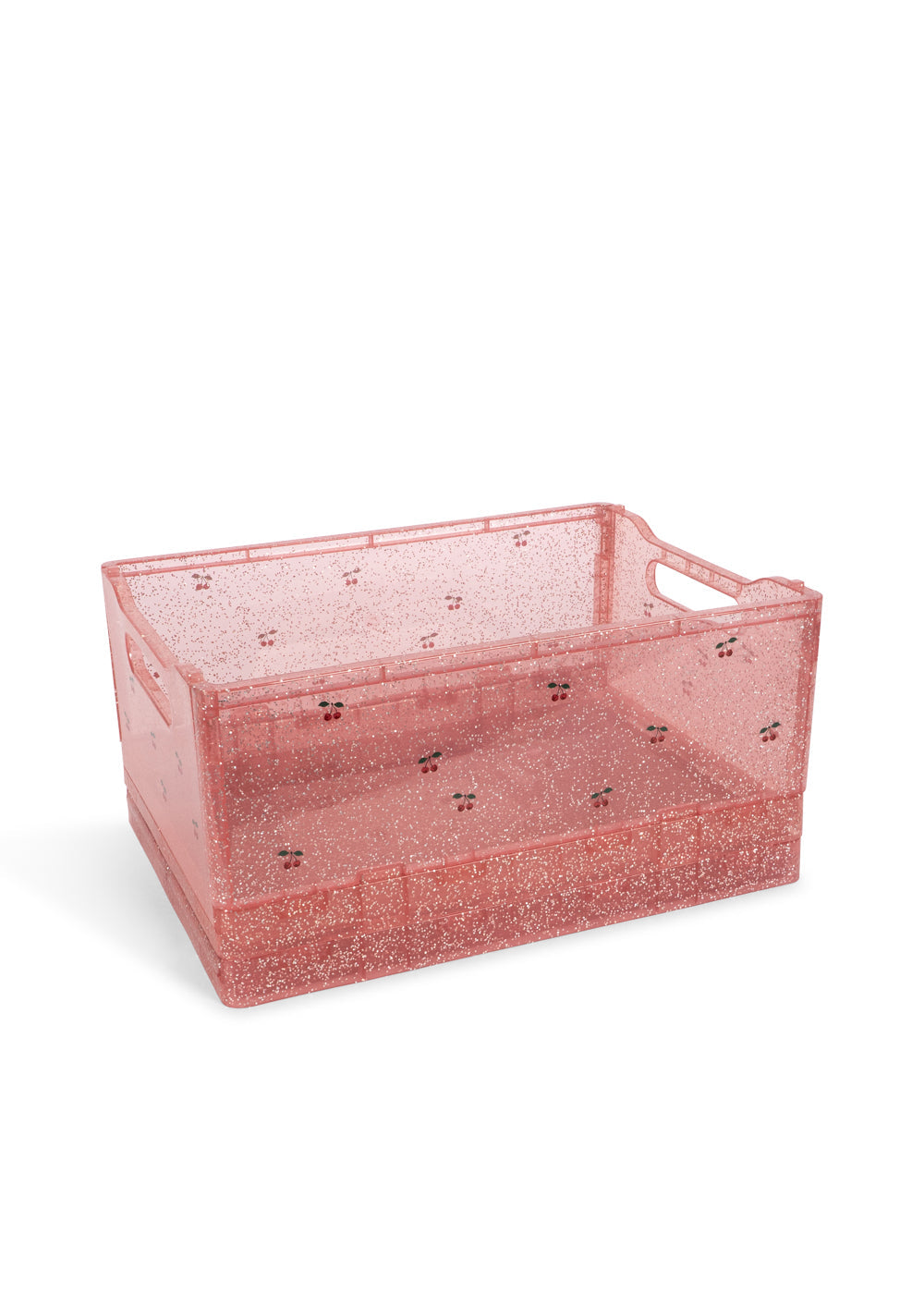 2 PACK GLITTER STORAGE BOX - Cherry