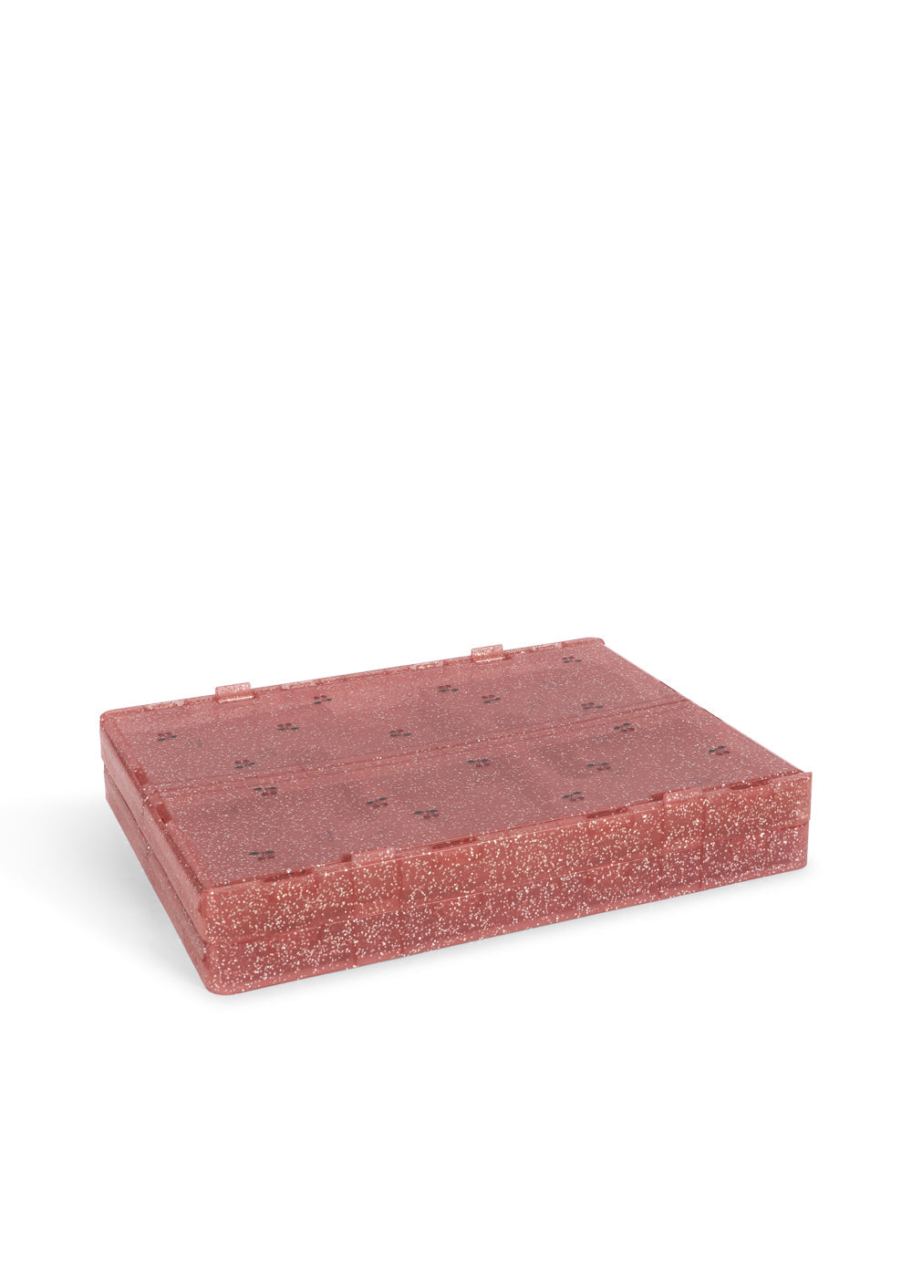 2 PACK GLITTER STORAGE BOX - Cherry