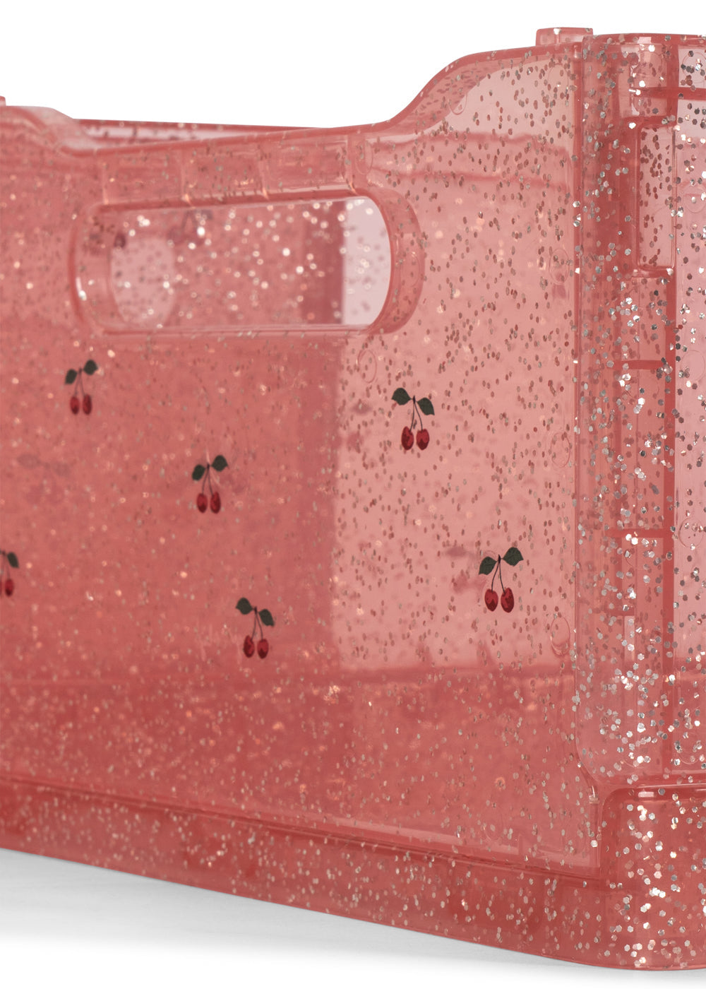 2 PACK GLITTER STORAGE BOX - Cherry
