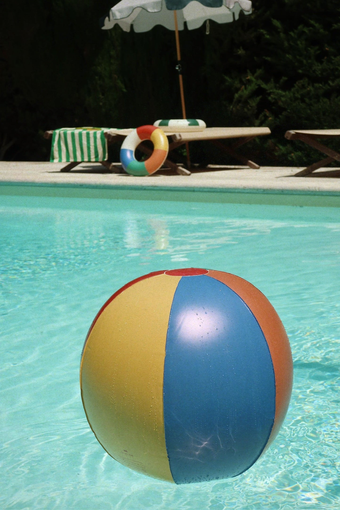 JUNIOR SWIM RING - Green Stripes