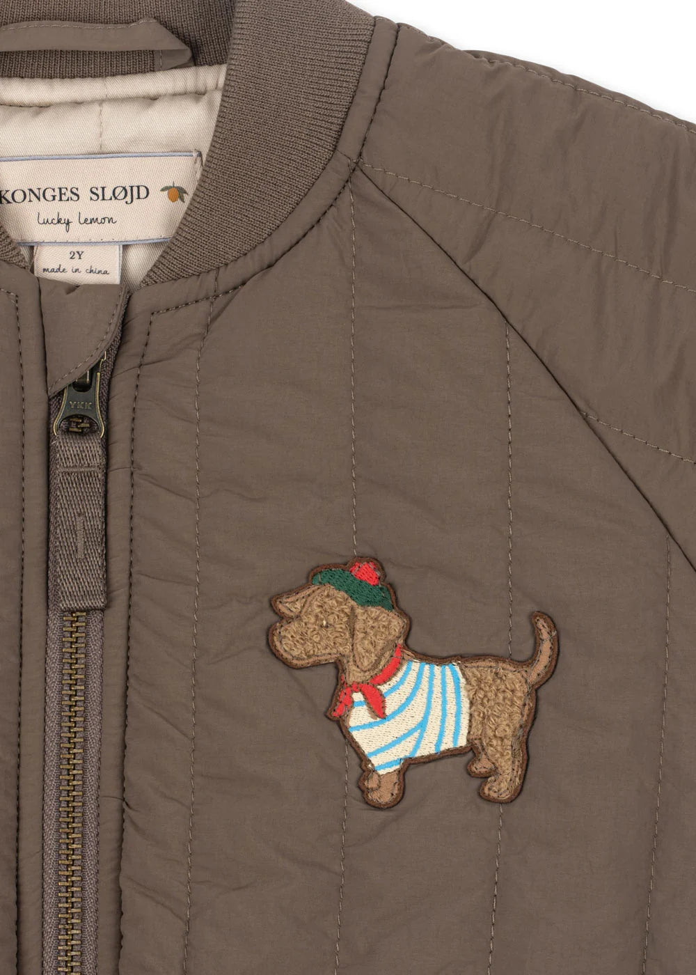 JUNO TERRY BOMBER JACKET - Walnut